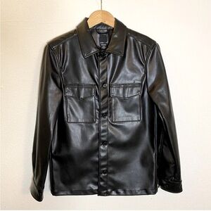H&M Faux Leather Overshirt
